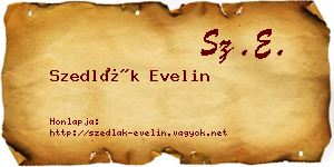 Szedlák Evelin névjegykártya