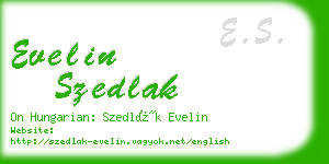 evelin szedlak business card